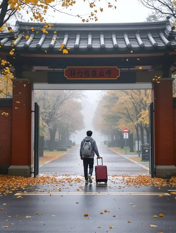 三级片 拖着行李箱的九月 青春校园 剧情海报